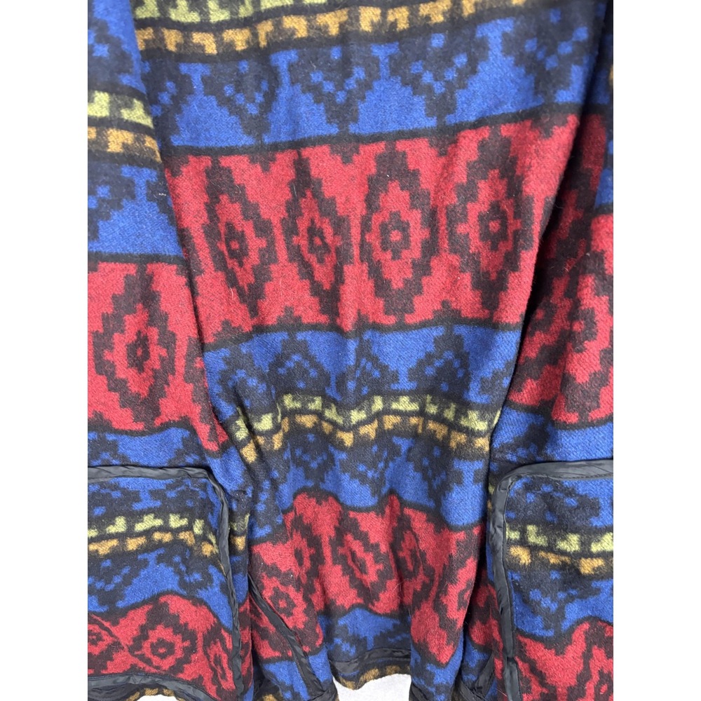 Vintage Chaus Cardigan Coat Womens 3X Wool Blend Wrap Belted Aztec Geometric 90s - Picture 9 of 15